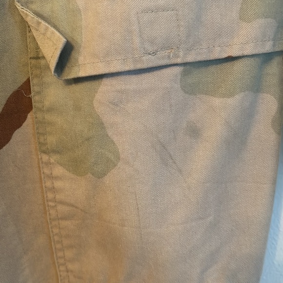 Upcycled punisher patched desert camouflage army flight/jump suit duster jacket - Picture 8 of 17